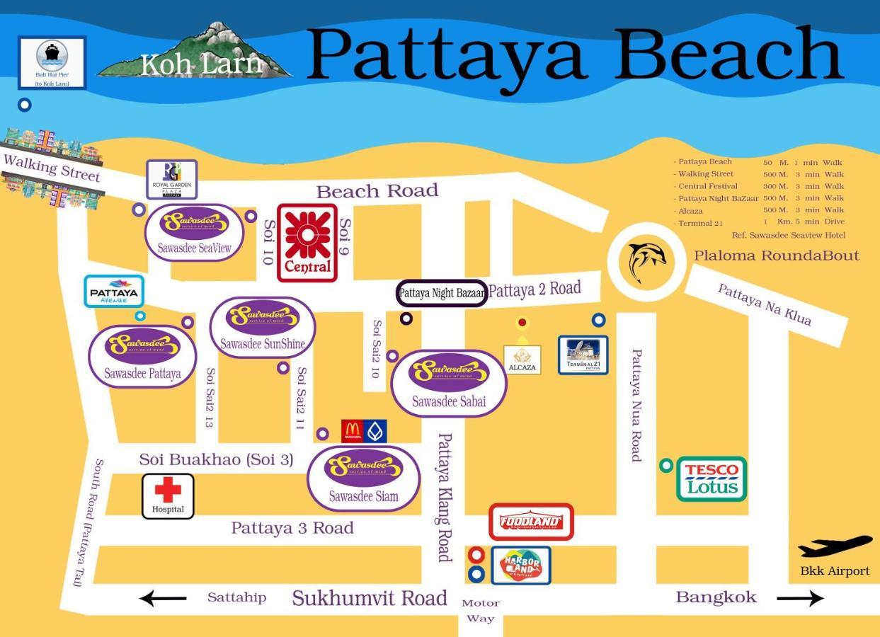 Sawasdee Sea View Hotel Pattaya Bagian luar foto